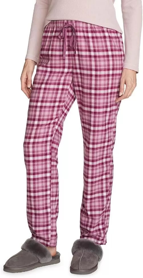 imageEddie Bauer Womens Stines Favorite Flannel Sleep PantsDark Berry