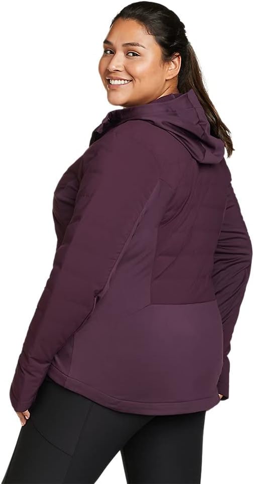 Eddie Bauer Womens MotionLoft Hybrid Down JacketPlus Deep Eggplant