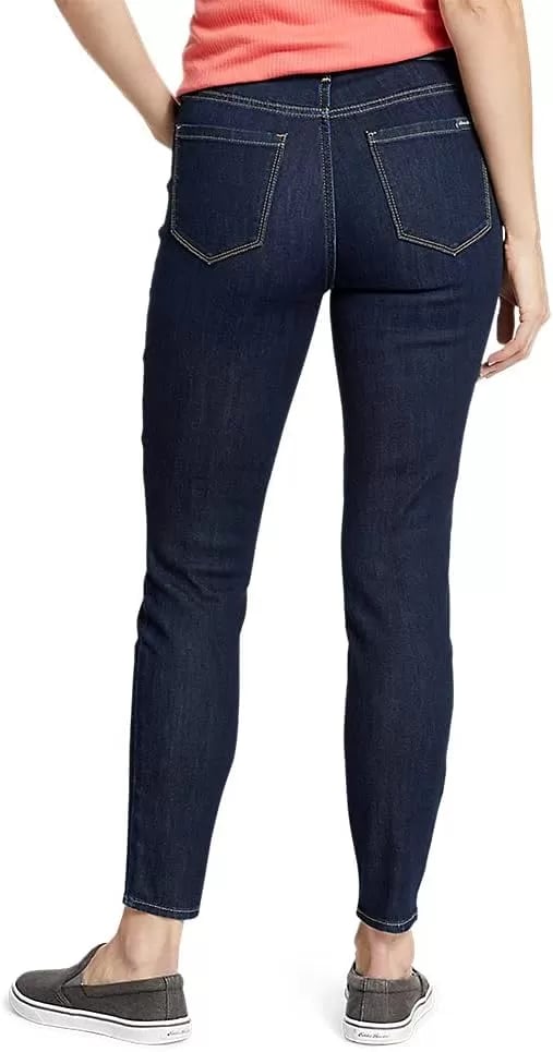 imageEddie Bauer Womens Voyager HighRise Slightly Curvy Skinny JeansDk Indigo