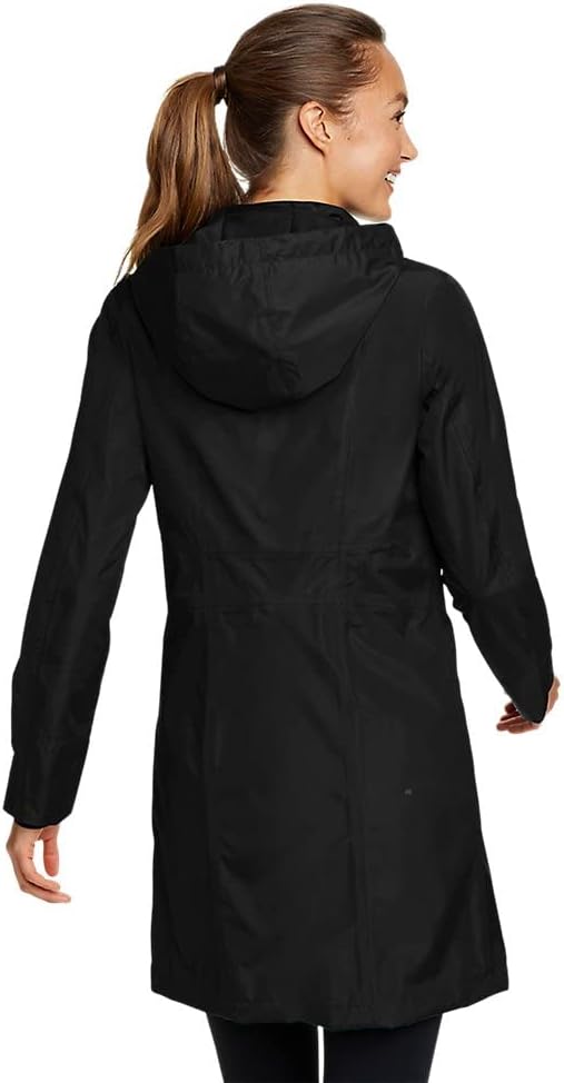 Eddie Bauer Womens Girl on the Go Trench CoatPetite Black