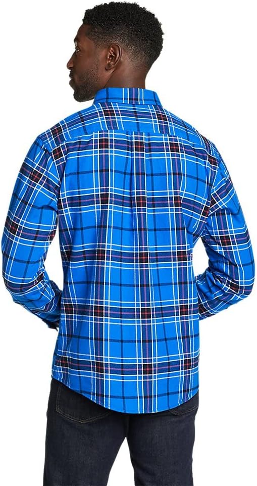 Eddie Bauer Mens Eddies Favorite Flannel Shirt  SlimRegular Sapphire