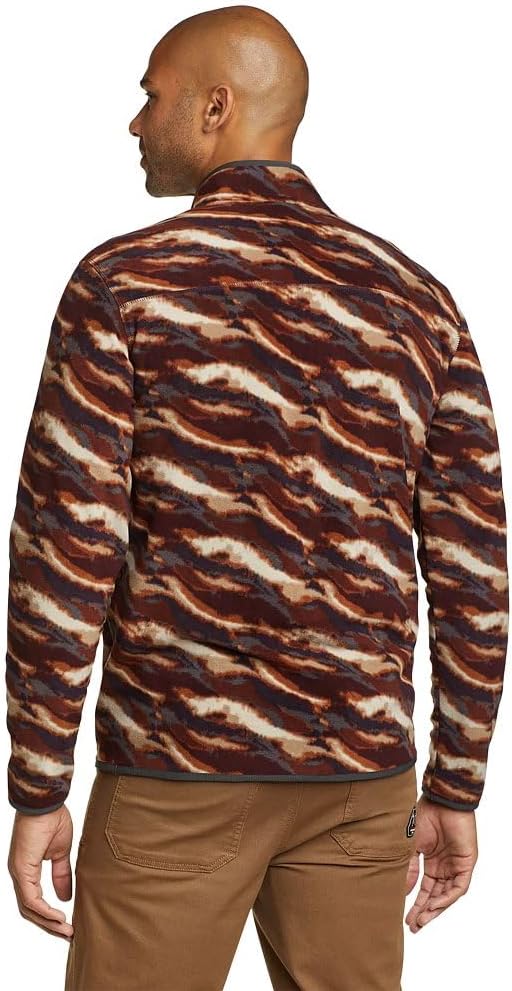 Eddie Bauer Mens Chutes MockNeck FleeceBurgundy