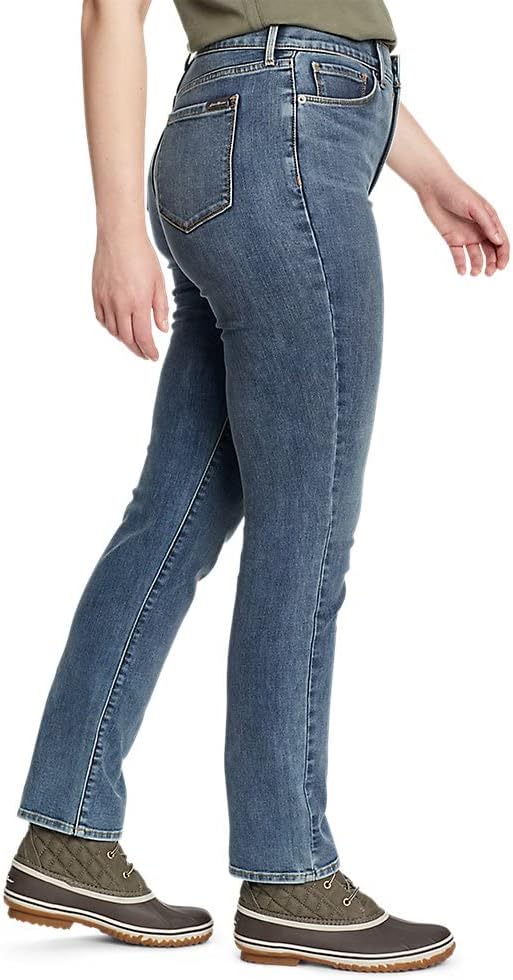 Eddie Bauer Womens Voyager HighRise Jeans  Slim StraightPlus Size Creek