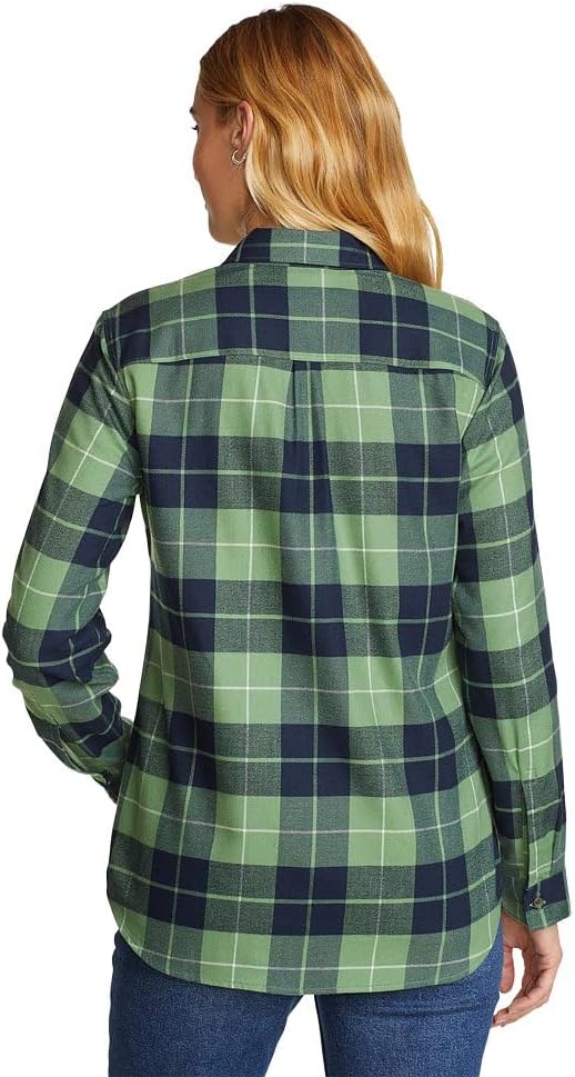 imageEddie Bauer Womens Firelight Flannel ShirtBasil Green