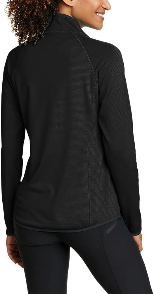 Eddie Bauer Womens Activator Grid Fleece FullZipBlack