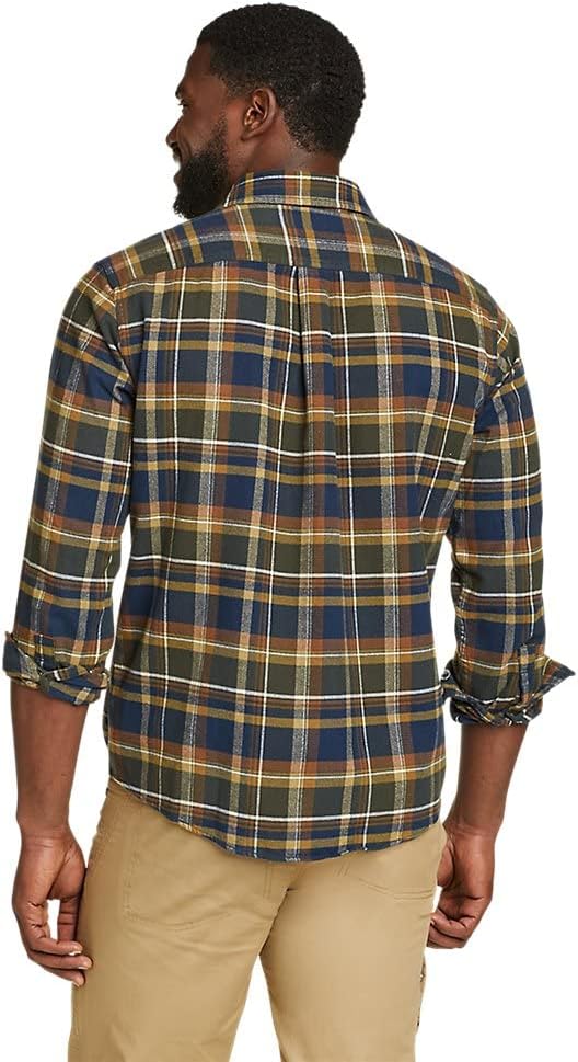 Eddie Bauer Mens Eddies Favorite Flannel Shirt  SlimTall Dark Loden