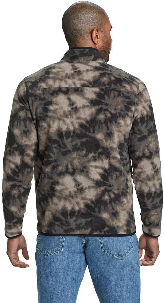 Eddie Bauer Mens Chutes MockNeck FleeceBlack Smoke