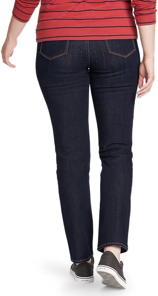 Eddie Bauer Womens Voyager HighRise Jeans  Slim StraightTall Dk Indigo