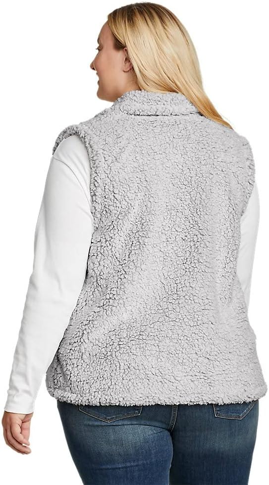 Eddie Bauer Womens Fireside Plush VestTall Gray