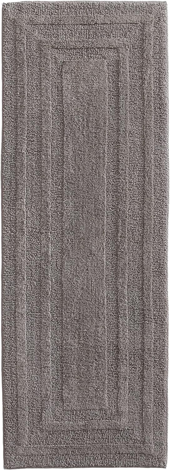 Eddie Bauer  Bathroom Rug Runner Soft Tufted Cotton Bathroom Decor Super Absorbent amp Quick Dry Logan Medium Brown 60 x 22Medium Brown Runner 60 x 22