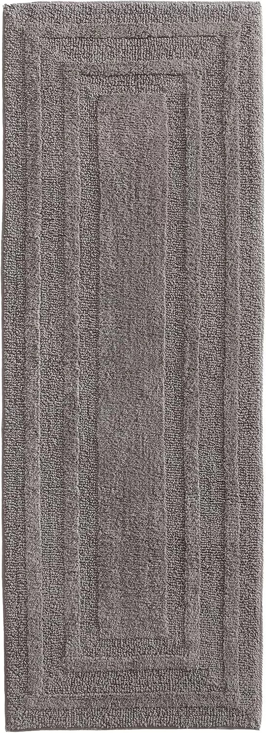 imageEddie Bauer  Bathroom Rugs Set Soft Tufted Cotton Bathroom Decor Super Absorbent ampamp Quick Dry Logan Chrome Grey 2 PieceMedium Brown