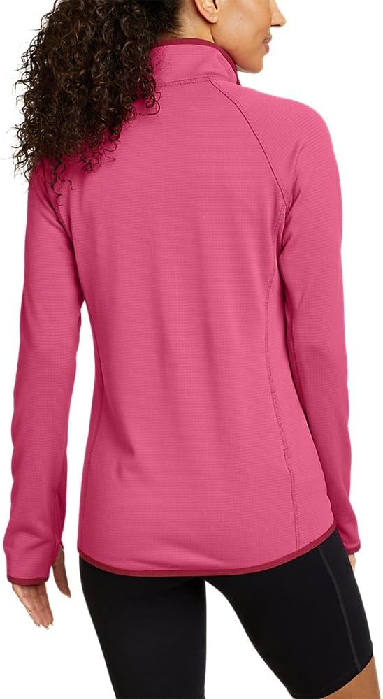 Eddie Bauer Womens Activator Grid Fleece FullZipBerry