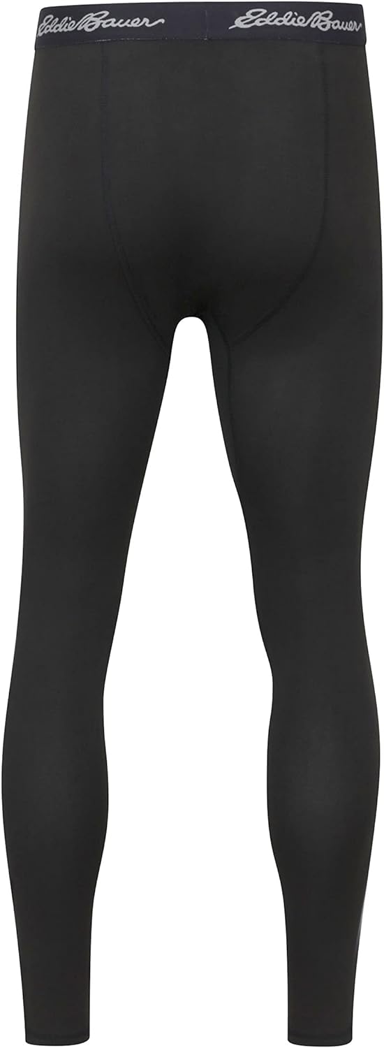 Eddie Bauer Men Trek Fleece Performance Baselayer Sport Compression PantsBlack