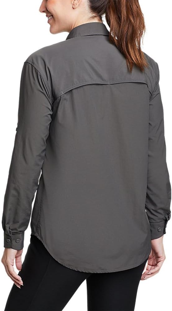 Eddie Bauer Womens Adventurer Pro Field ShirtRegular Dark Smoke