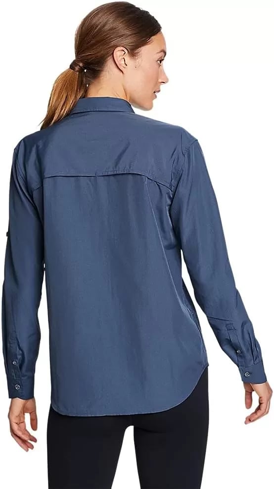 imageEddie Bauer Womens Guide UPF LongSleeve ShirtMedium Indigo