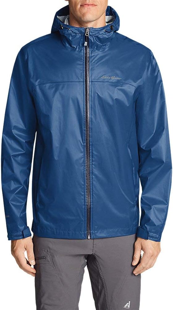 Eddie Bauer Mens Cloud Cap Rain JacketTrue Blue