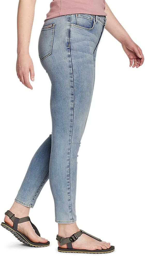 Eddie Bauer Womens Voyager HighRise Skinny Jeans  Slightly CurvyPetite Blue Haze