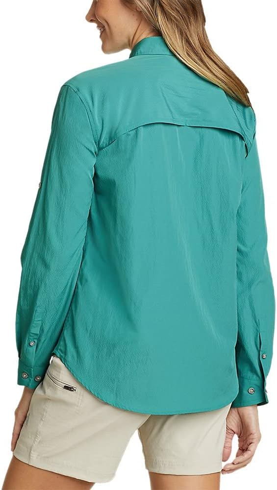 Eddie Bauer Womens UPF Guide LongSleeve ShirtRegular Dusty Jade