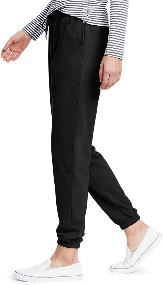 Eddie Bauer Womens Camp Fleece Jogger PantsBlack