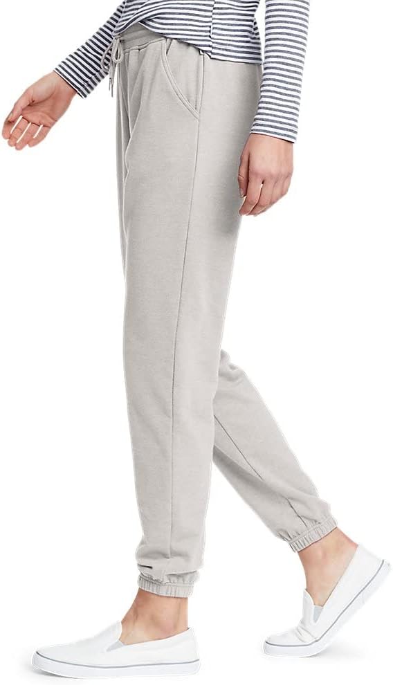 Eddie Bauer Womens Camp Fleece Jogger PantsLt Htr Gray