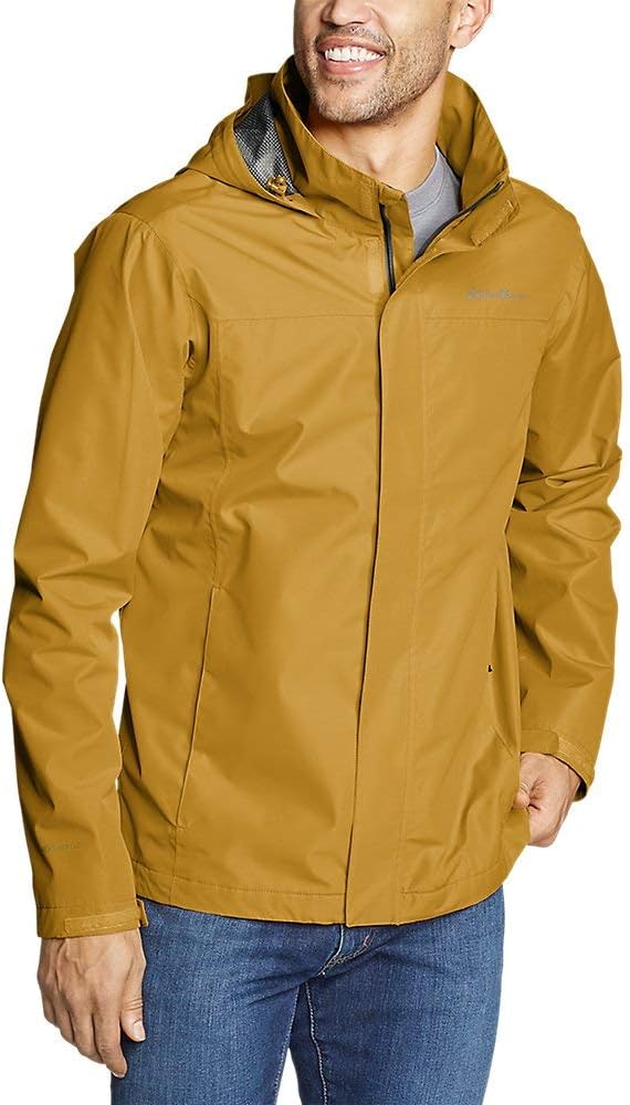 Eddie Bauer Mens Packable Rainfoil JacketAmber