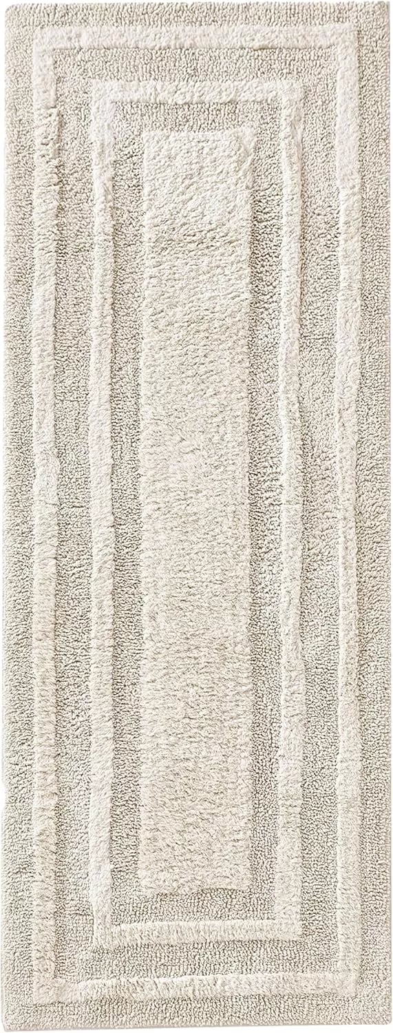 imageEddie Bauer  Bathroom Rugs Set Soft Tufted Cotton Bathroom Decor Super Absorbent ampamp Quick Dry Logan Chrome Grey 2 PieceLight Grey