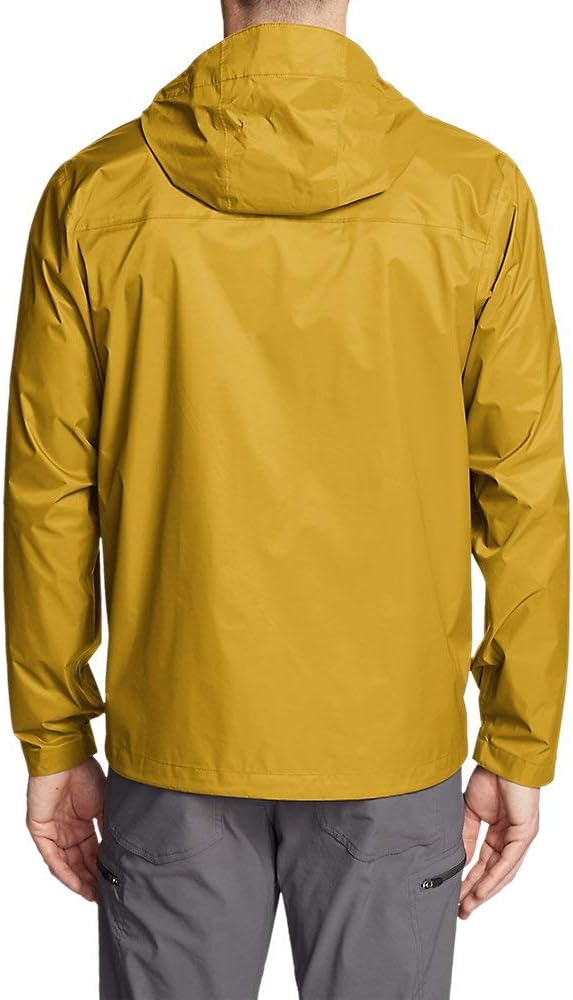 Eddie Bauer Mens Cloud Cap Rain Jacket Amber Regular XLEddie Bauer Mens Cloud Cap Rain Jacket Amber Regular XL