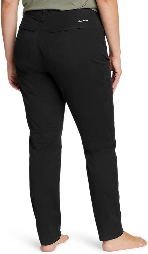 Eddie Bauer Womens Voyager HighRise Chino Slim PantsRegular Black