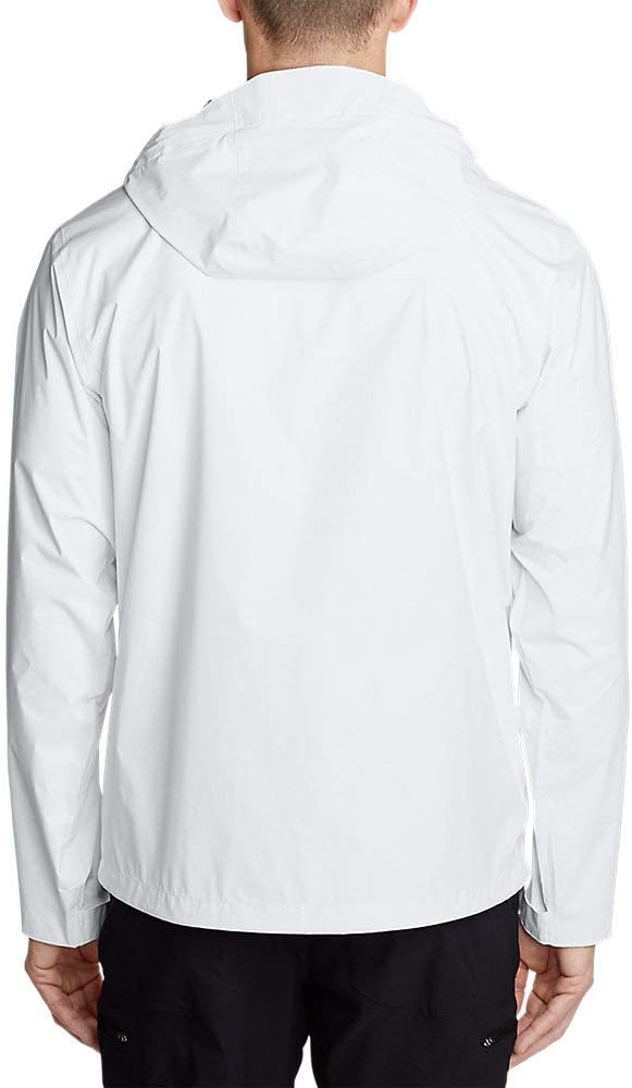 Eddie Bauer Mens Cloud Cap Rain Jacket White Regular LEddie Bauer Mens Cloud Cap Rain Jacket White Regular L