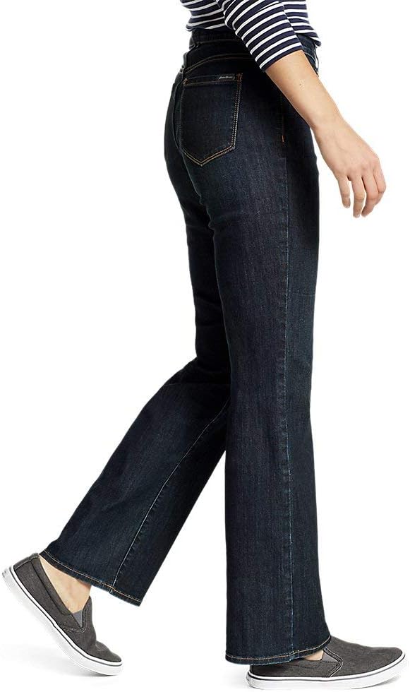 Eddie Bauer Womens Voyager HighRise BootCut Jeans  CurvyPetite Dk Indigo