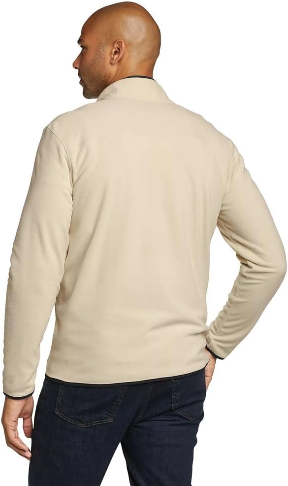 Eddie Bauer Mens Chutes MockNeck FleeceEcru