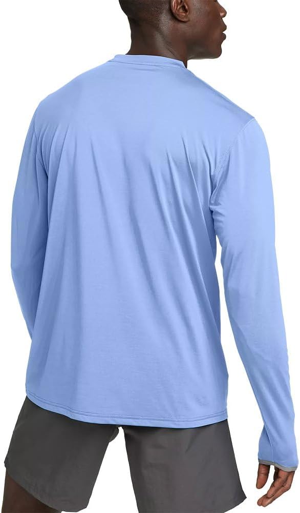 imageEddie Bauer Mens UPF LongSleeve Crew Neck TShirtPeak Blue