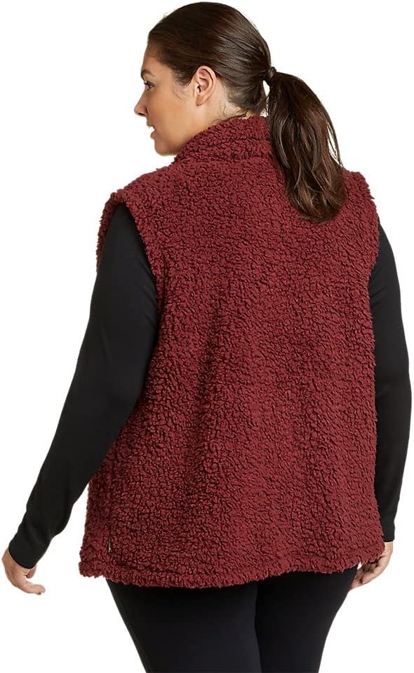 Eddie Bauer Womens Fireside Plush VestTall Dusty Red