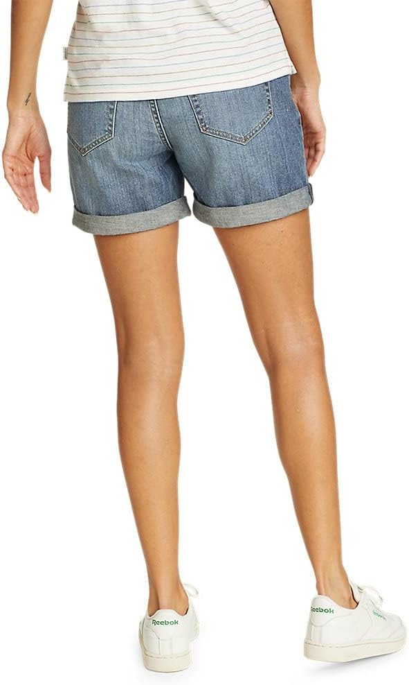 Eddie Bauer Womens Boyfriend Rolled ShortsTall Med Denim