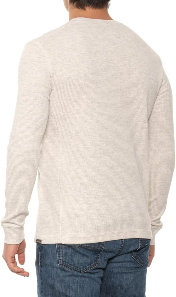 Eddie Bauer Mens Eddies Favorite Ultrasoft Thermal CrewRegular Ivory Heather