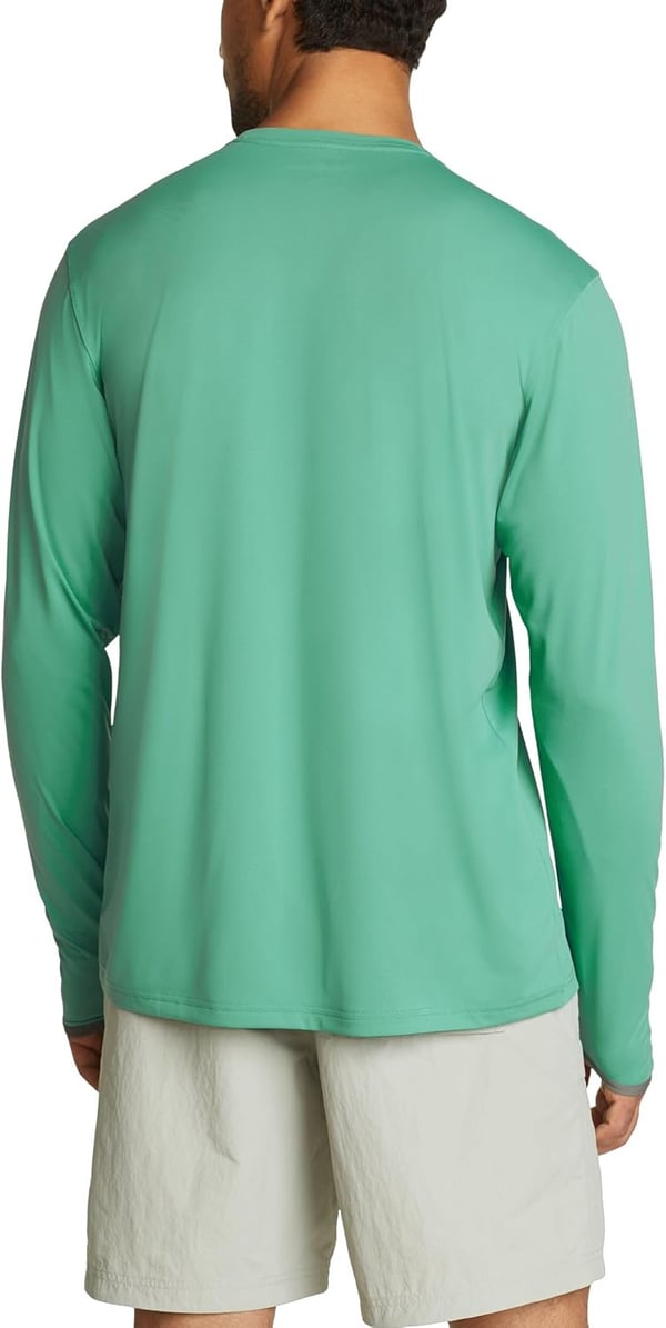 imageEddie Bauer Mens UPF LongSleeve Crew Neck TShirtBeach Glass