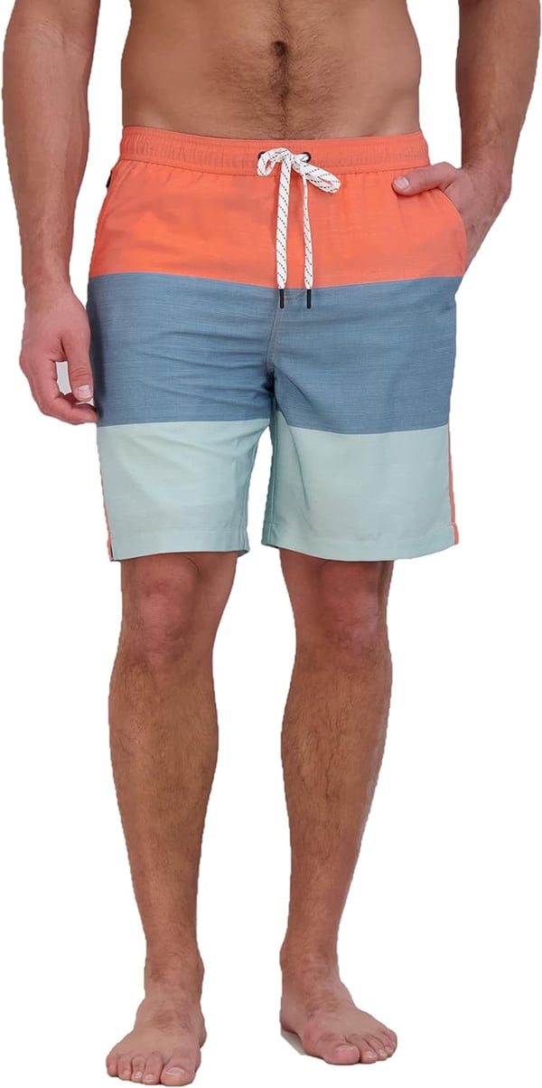 Eddie Bauer Mens SPF 50 Volley Swim Trunk 8 Inseam Comes with Comfort Liner  Ultimate Comfort  StretchCeladon