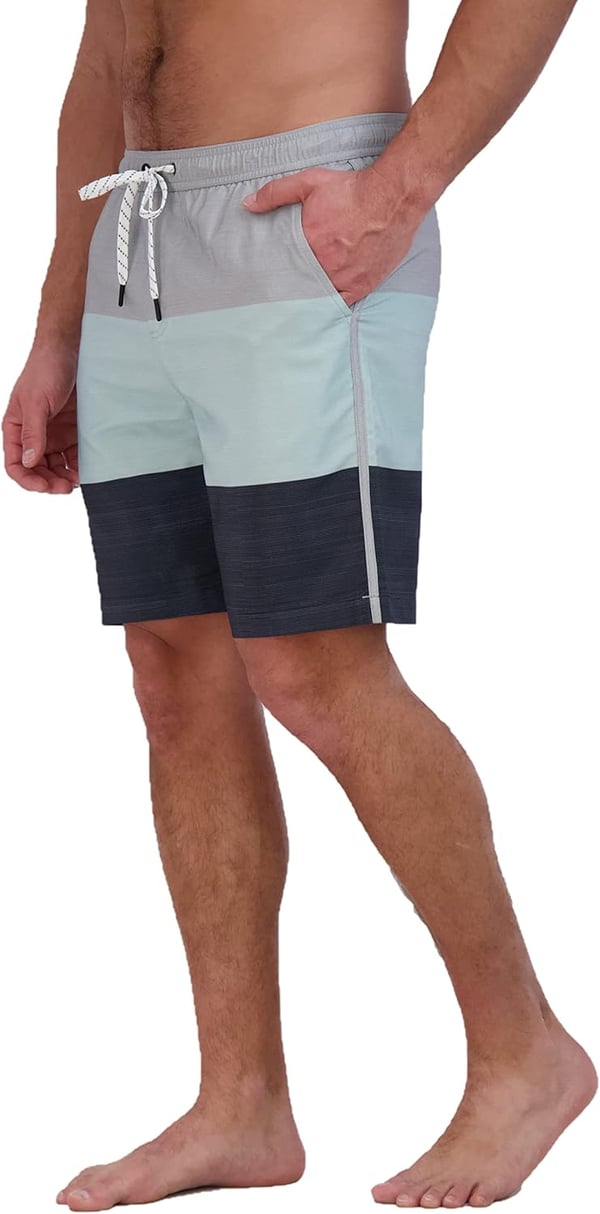 imageEddie Bauer Mens SPF 50 Volley Swim Trunk 8quot Inseam Comes with Comfort Liner  Ultimate Comfort ampamp StretchStorm