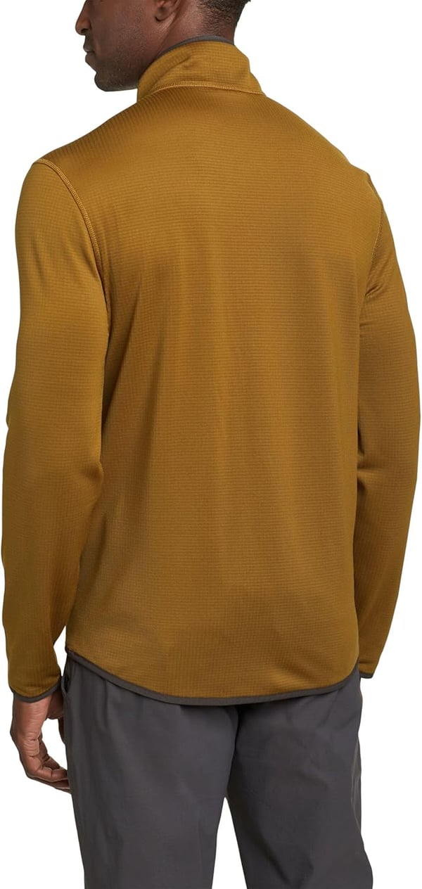 imageEddie Bauer Mens Activator Grid LongSleeve HalfZip FleeceAntique Bronze