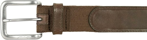 Eddie Bauer Mens Casual Leather Belt with Metal BuckleTan Rugged