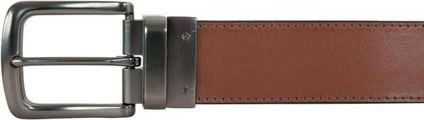 Eddie Bauer Mens Casual Leather Belt with Metal BuckleBrownTan Reversible