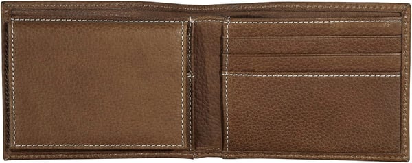 Eddie Bauer Mens Signature Top Stitch Leather Bifold Passcase Wallet with 6 Card Slots and RFID Protection Tan One SizeEddie Bauer Mens Signature Top Stitch Leather Bifold Passcase Wallet with 6 Card Slots and RFID Protection Tan One Size