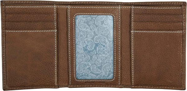 Eddie Bauer Mens Signature Top Stitch Leather Trifold Wallet with 6 Card Slots and RFID Protection Tan One SizeEddie Bauer Mens Signature Top Stitch Leather Trifold Wallet with 6 Card Slots and RFID Protection Tan One Size