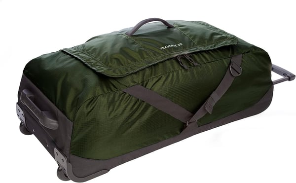 Eddie Bauer Traverse 32 Rolling Duffel BagMade from Ripstop Polyester with Telescoping HandleDark Loden