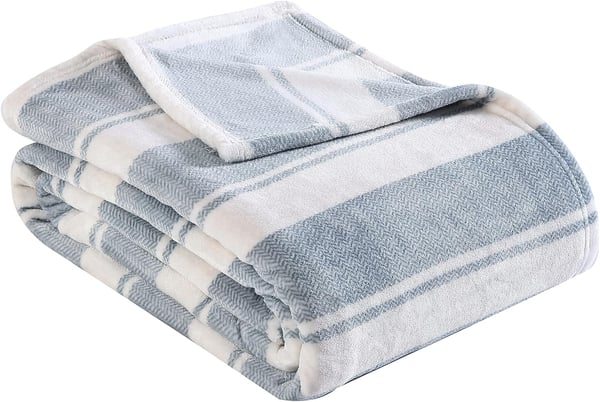 Eddie Bauer Twin Blanket Ultra Soft amp Cozy Plush Home Dcor All Season Bedding Solid Grey TwinQueen Stones Throw Stripe