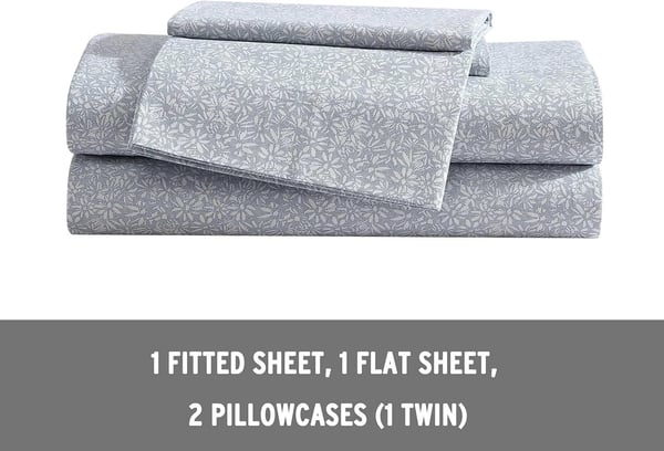 Eddie Bauer  Twin Sheets Cotton Percale Bedding Set Cool amp Breathable Home Decor Little Blossom TwinLittle Blossom Full