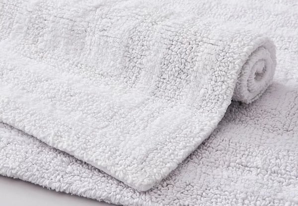 imageEddie Bauer  Bathroom Rugs Set Soft Tufted Cotton Bathroom Decor Super Absorbent ampamp Quick Dry Logan Chrome Grey 2 PieceWhite