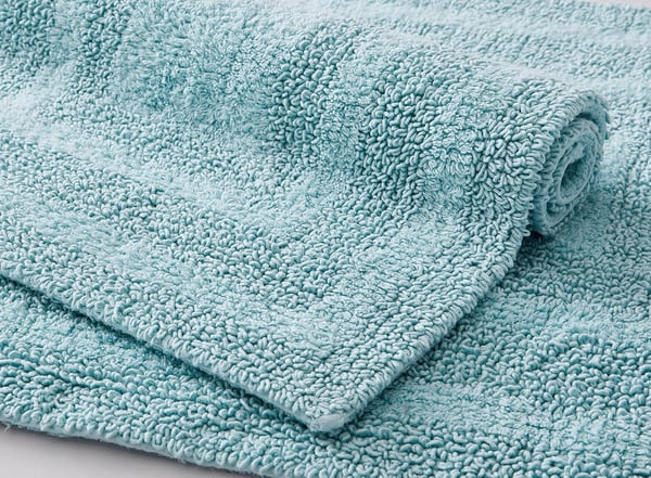 Eddie Bauer  Bathroom Rug Runner Soft Tufted Cotton Bathroom Decor Super Absorbent amp Quick Dry Logan Medium Brown 60 x 22Turquoise Runner 60 x 22