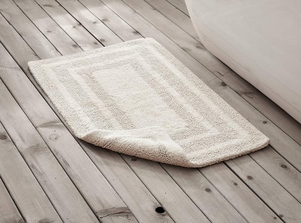 Eddie Bauer  Bathroom Rug Runner Soft Tufted Cotton Bathroom Decor Super Absorbent amp Quick Dry Logan Medium Brown 60 x 22Light Grey 2 Piece Rug