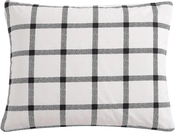 Eddie Bauer  King Duvet Cover Set Soft Cotton Bedding with Matching Shams Modern Plaid Home Decor Bunkhouse Charcoal KingCharcoal King